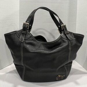 Dooney & Bourke Large Handbag Shopper Tote Purse Brown Pebbled Satchel